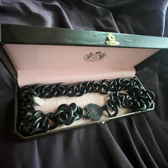 Juicy Couture (Botique) Matte Black Chunky Necklace. Heavy Chain Link. - Picture 3 of 12